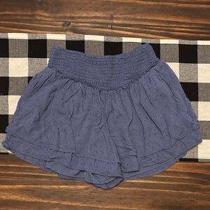 Hollister ultra high rise skirty short  Blue Textured Shorts small